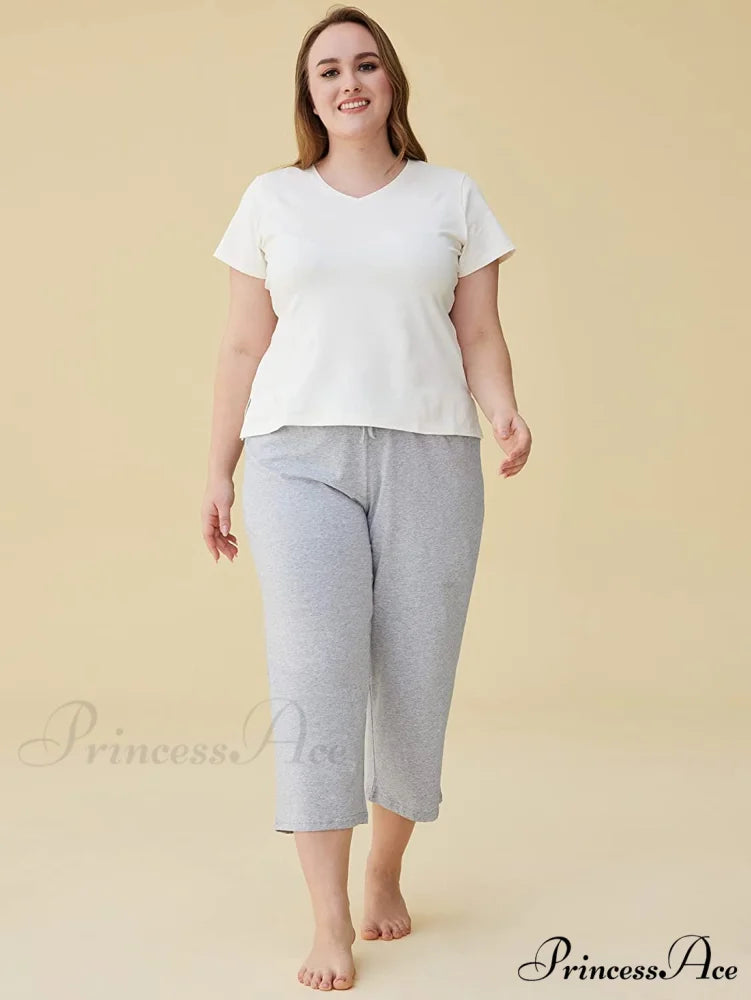Women’s Cotton Capri Pants Sleep Capris