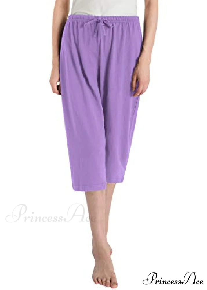 Women’s Cotton Capri Pants Sleep Capris