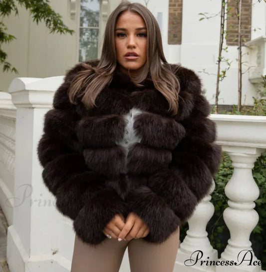 Women’s Fox Fur European Urban Jacket coats-241228