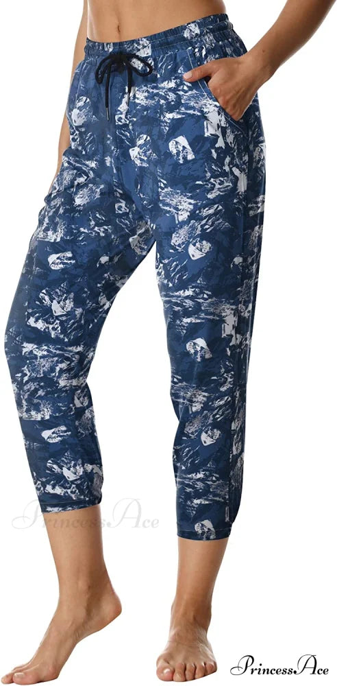 Women’s Hiking Capris Outdoor Quick Dry Pants Lightweight Capri-navy / Large