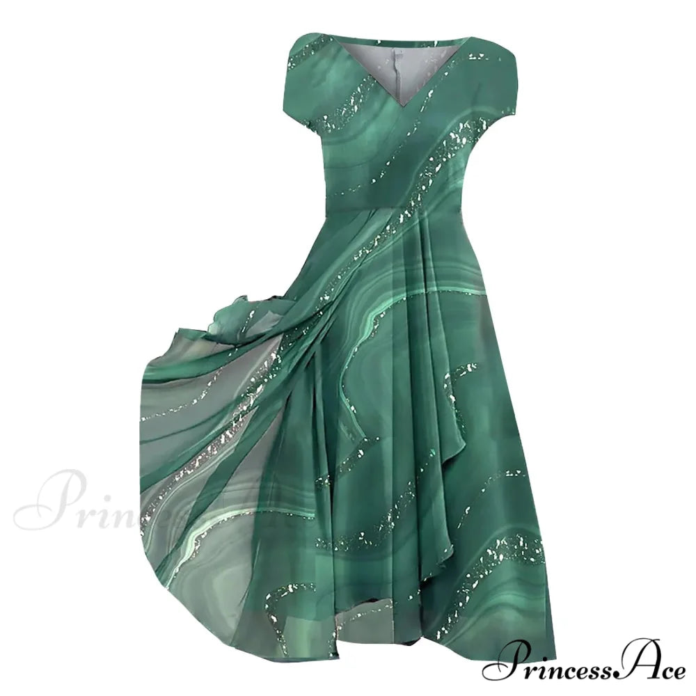 Women’s Long Chiffon Stitching Lace Female Bridesmaids Elegant Maxi Pure Color Round Neck Long Vestidos Dress