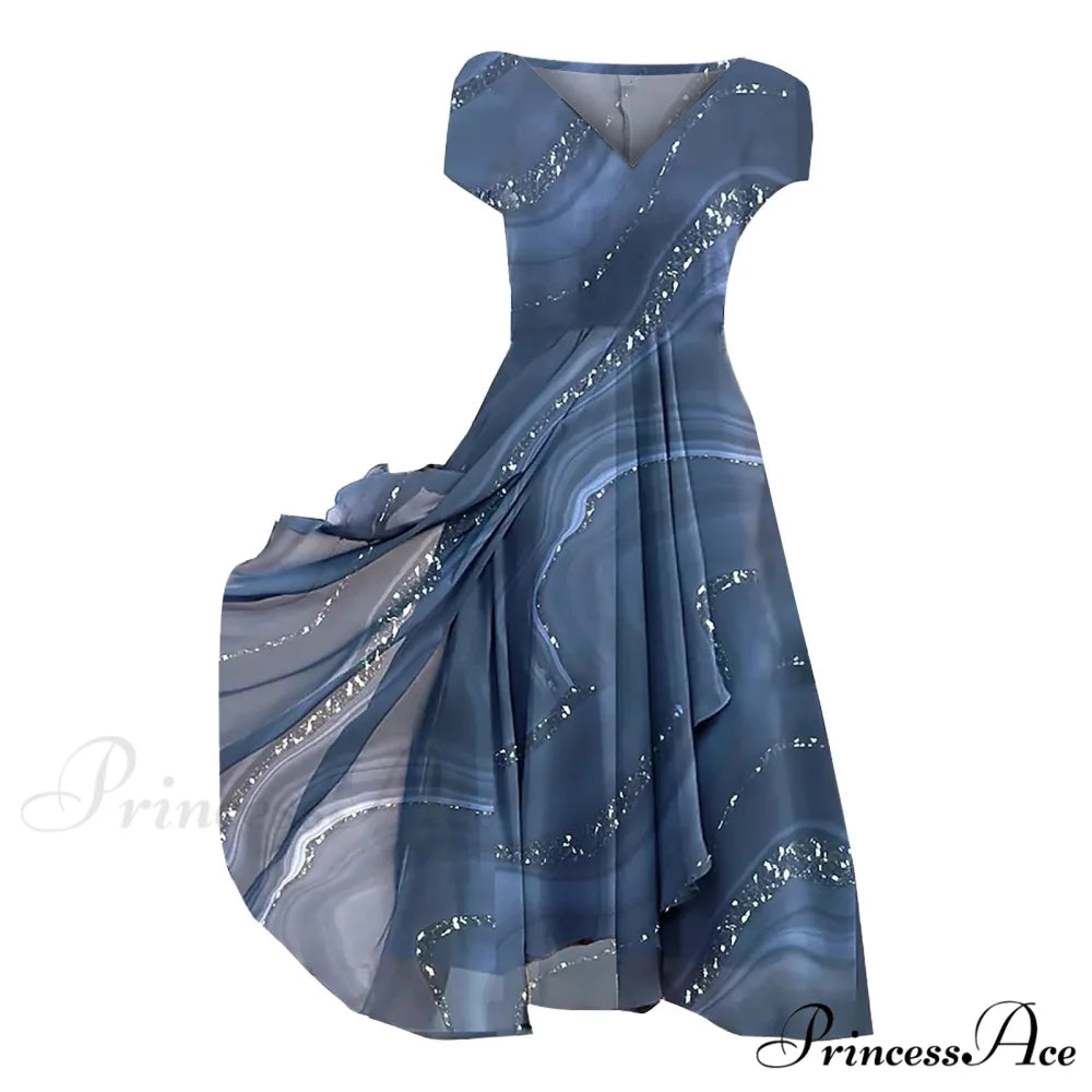 Women’s Long Chiffon Stitching Lace Female Bridesmaids Elegant Maxi Pure Color Round Neck Long Vestidos Dress