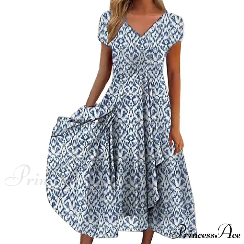 Women’s Long Chiffon Stitching Lace Female Bridesmaids Elegant Maxi Pure Color Round Neck Long Vestidos Dress WHITE / S