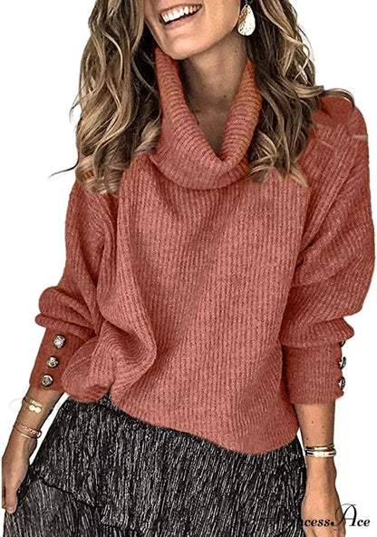 Women’s Oversized Turtleneck Chunky Pullover Sweaters