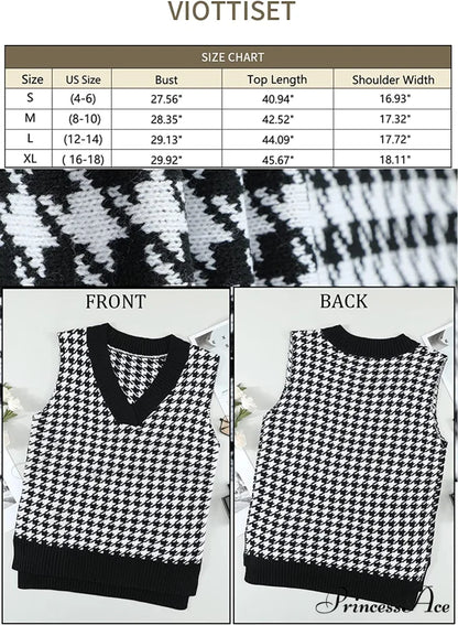 Women’s Oversized V Neck Knit Sweater Vest Tunic Sleeveless Pullover Top