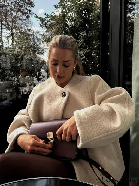 Wool Lapel Complete Sleeve Overcoat overcoats-241228