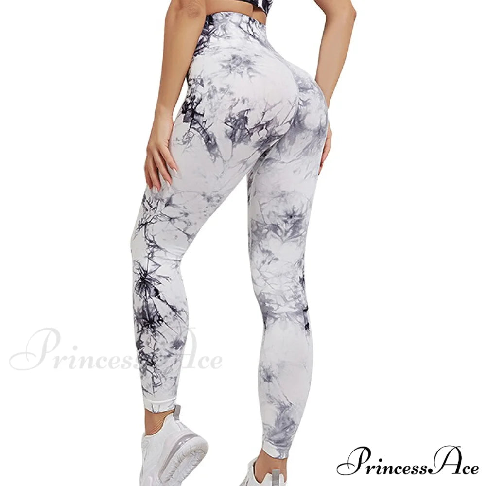 Workout Scrunch Butt Lifting Sports Gym Tights White / S