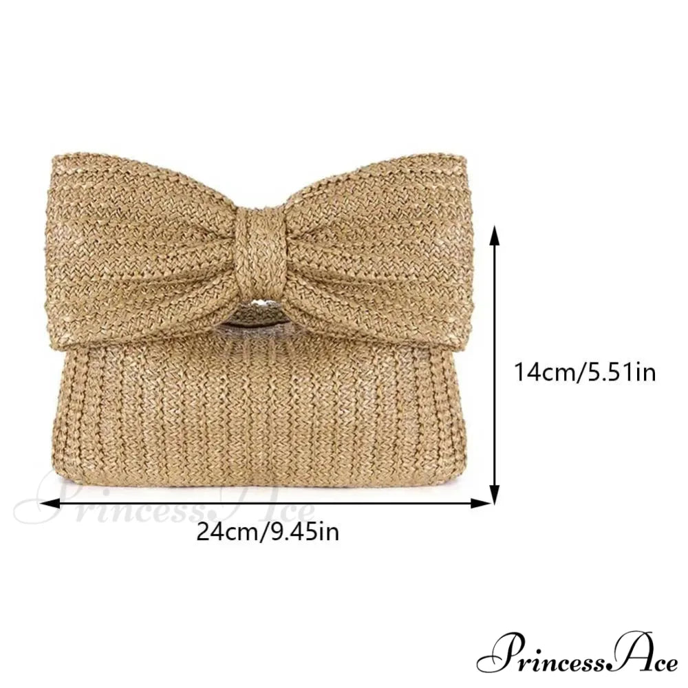 Woven Bow Purse Wristlet wristlet-250126