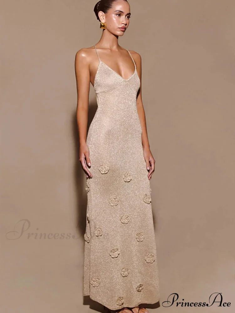 Woven Noodle Holiday Gown vacationdress-250223