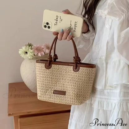 Woven Rattan Summery Crossbody Brown crossbody-250126
