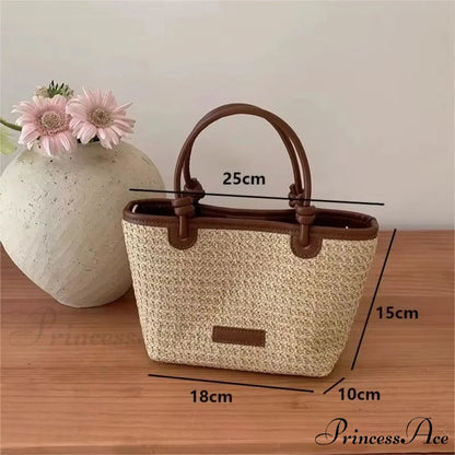 Woven Rattan Summery Crossbody Brown crossbody-250126