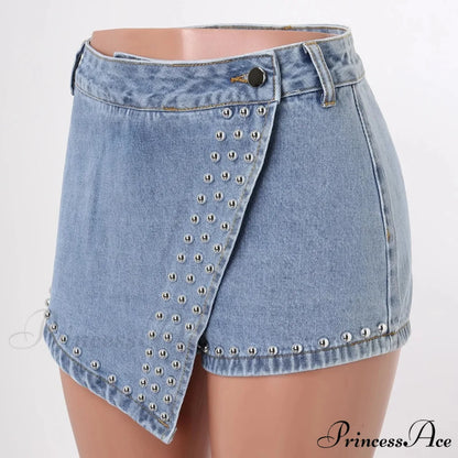 Wrap Unconventional Slim Denim Brief short-250223