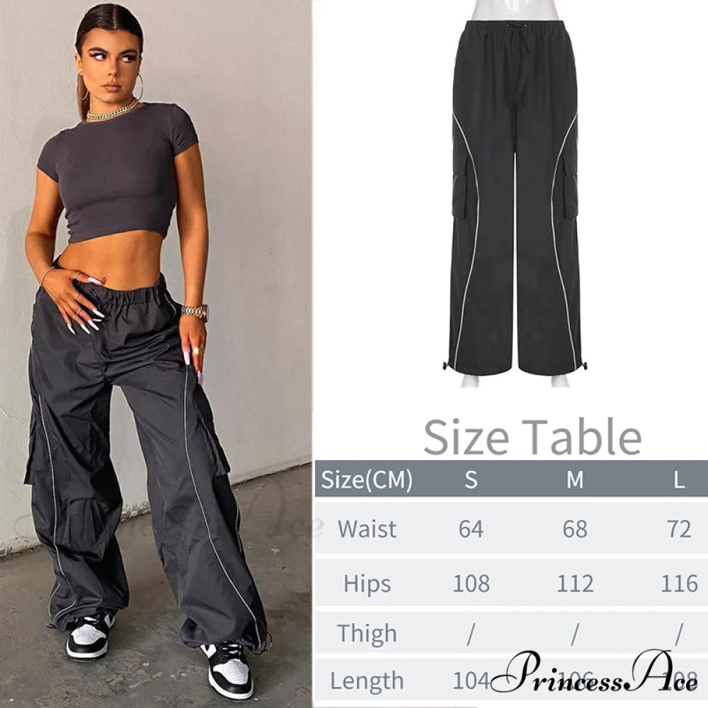 Y2K Baggy Streetwear Fairycore Cargo Pants Gray6 / S