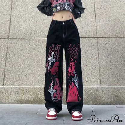 Y2K Dark Urban Loose Trousers pants-241228