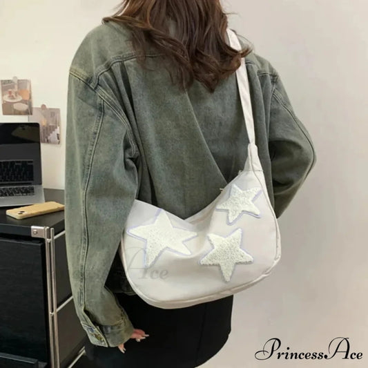 Y2K Fabric Courier Crossbody Shoulder Bag shoulder-250126
