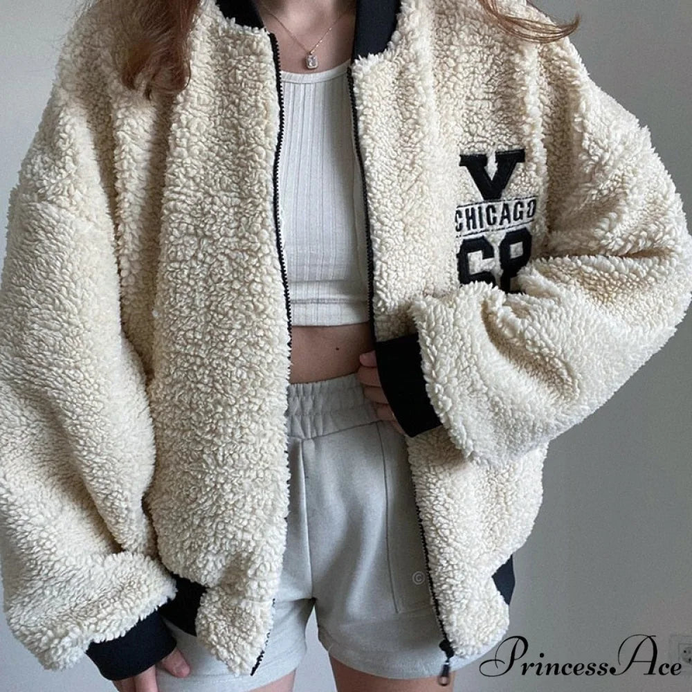 Y2k Green Print Fashion Baseball Jacket