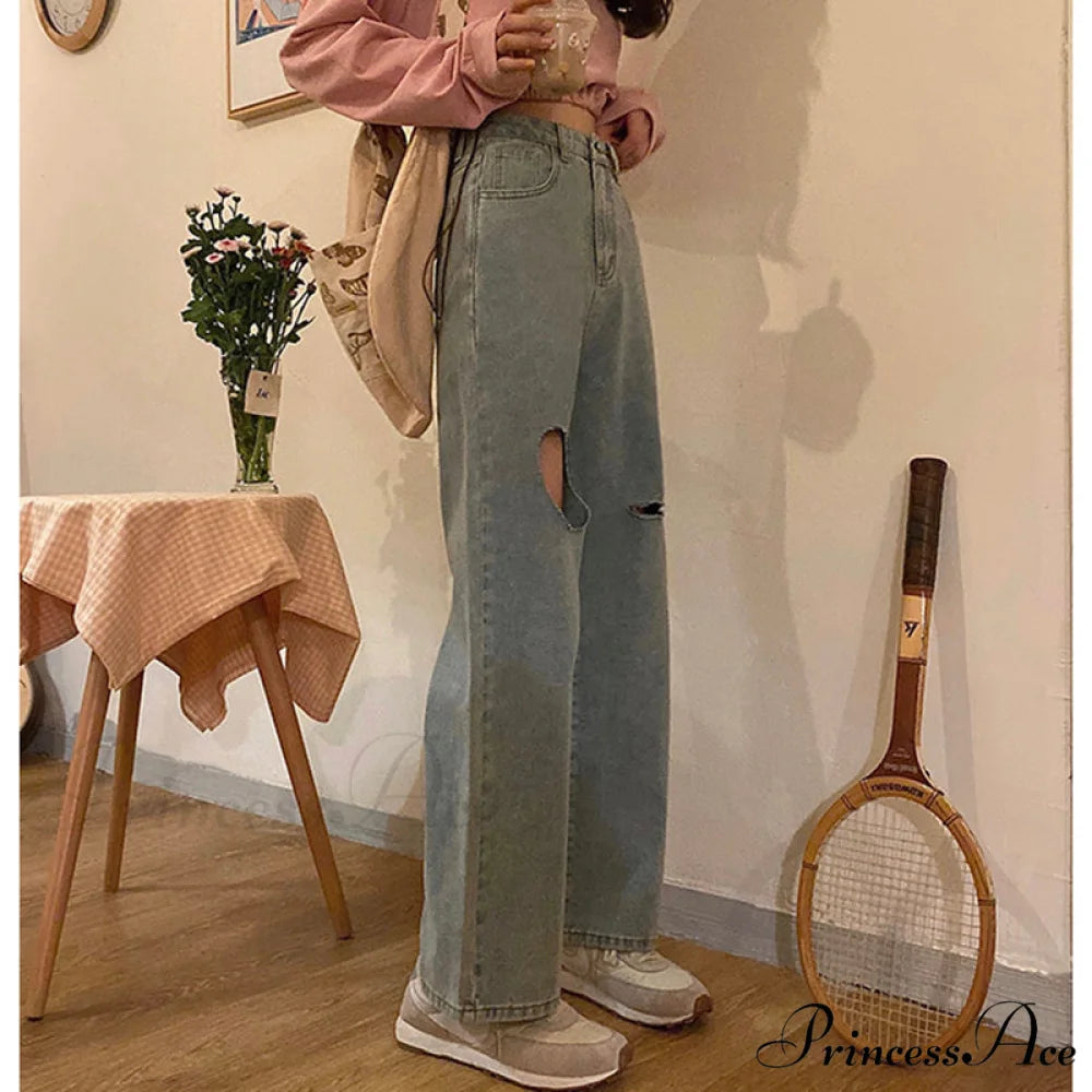 Y2k Heart Hole Flared Jeans