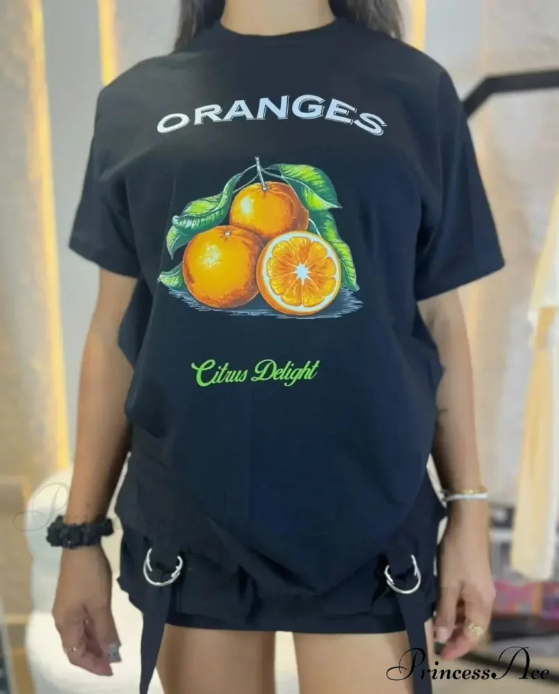 Y2K Informal Wine Bottle Graphic T-shirt black / S t-shirt-250223