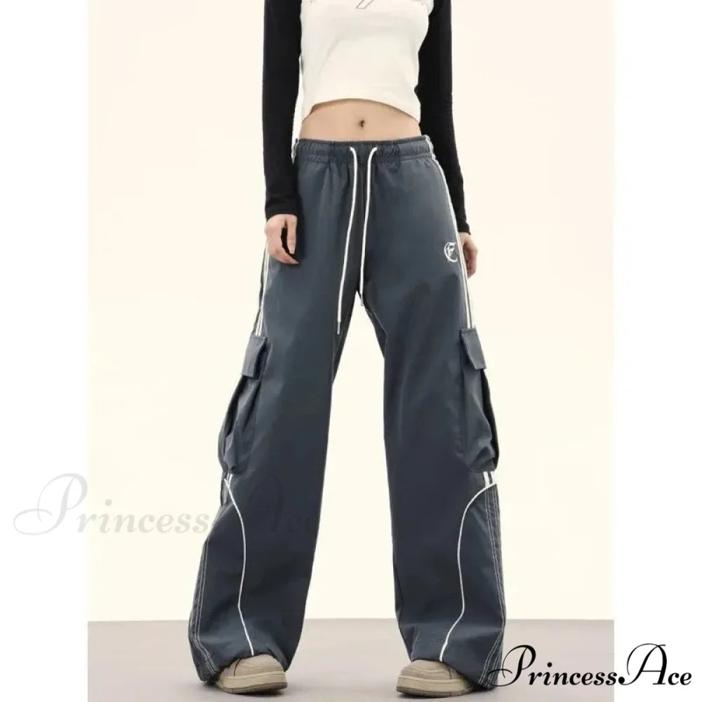 Y2K Large Cargo Trousers Gray / M pants-241228