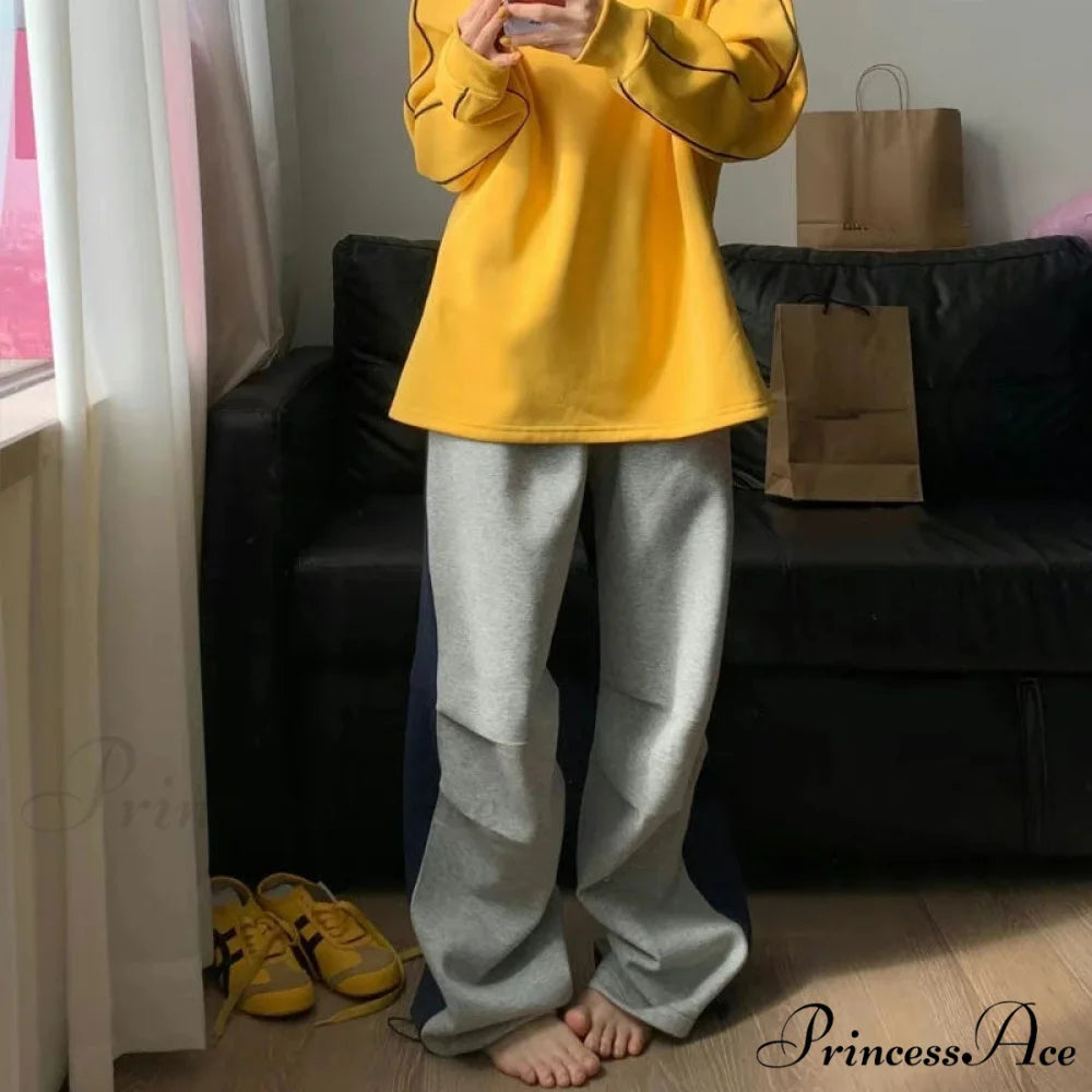 Y2K Patchwork Baggy Trousers Large Trousers pants-241228