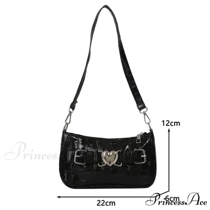 Y2K Peach Love Leather Shoulder Bag shoulder-250126