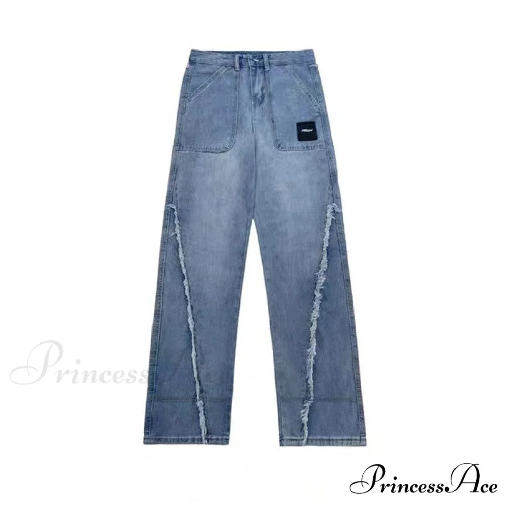 Y2k Raw Edge Baggy Jeans