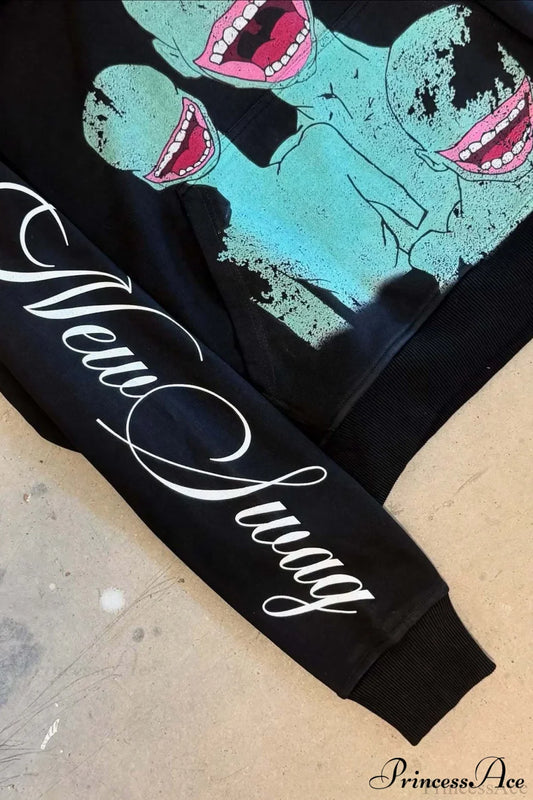 Y2K Whimsical Character Pullover  Hoodie