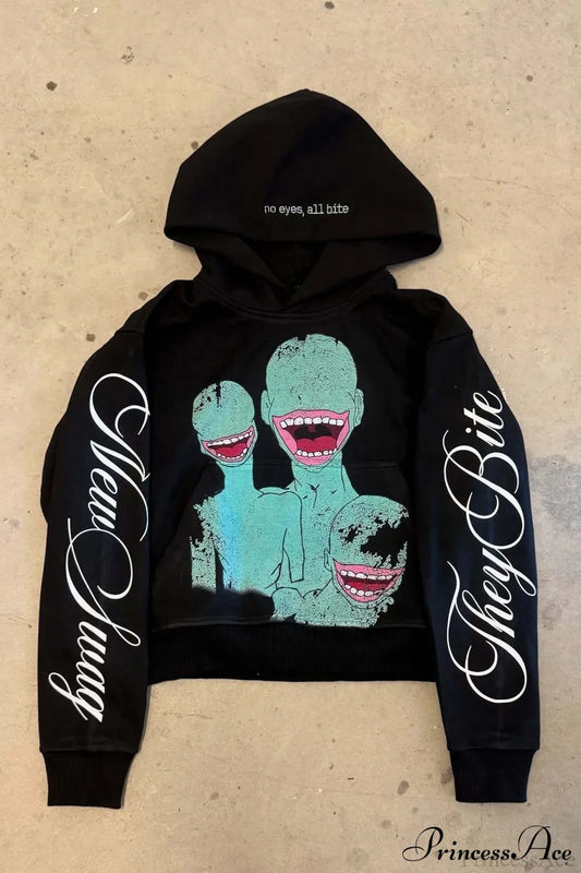 Y2K Whimsical Character Pullover  Hoodie