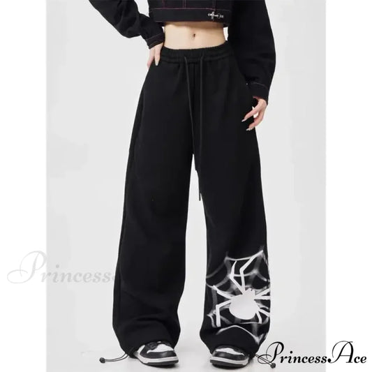 Y2K Women Sweatpants Trousers Black / S pants-241228