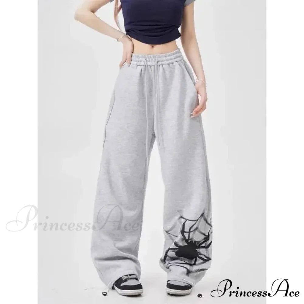 Y2K Women Sweatpants Trousers Gray / S pants-241228