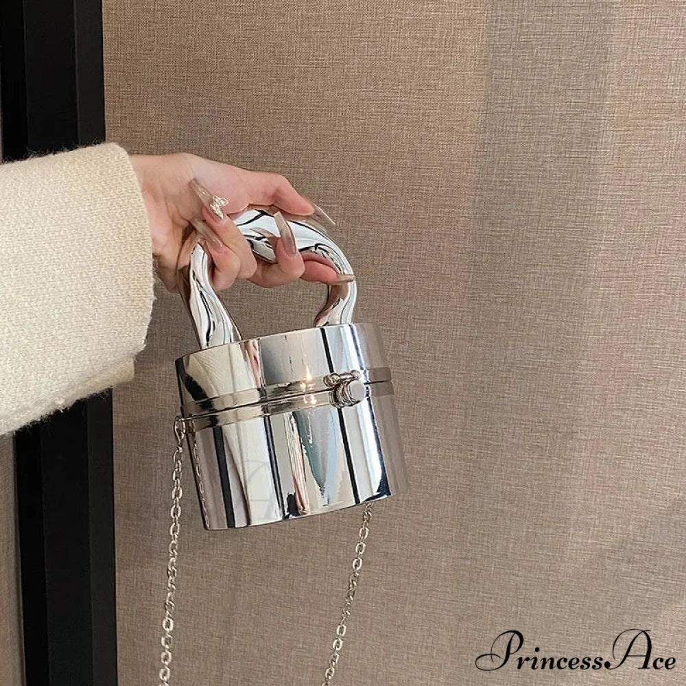 Yellow Box Sparkling Clutch Evening Celebration Purse Silver handbag-250126