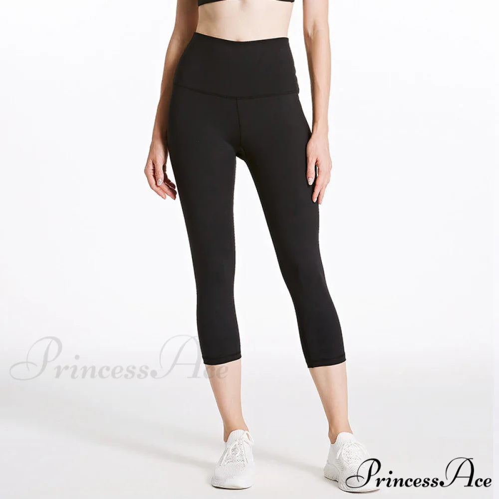 Yoga Crop High Waist Sports Capris Leggings Black / XXS(2)