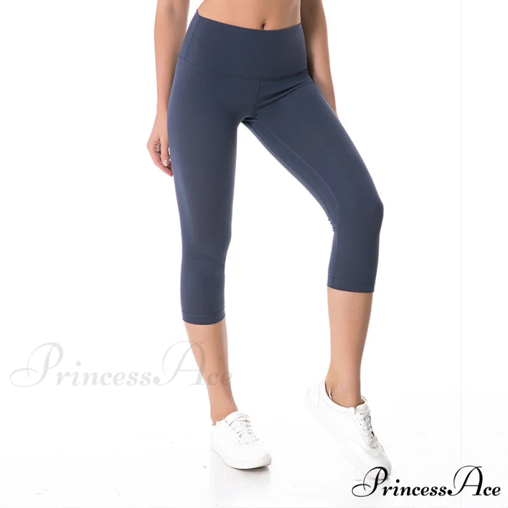 Yoga Crop High Waist Sports Capris Leggings machblue / XXS(2)