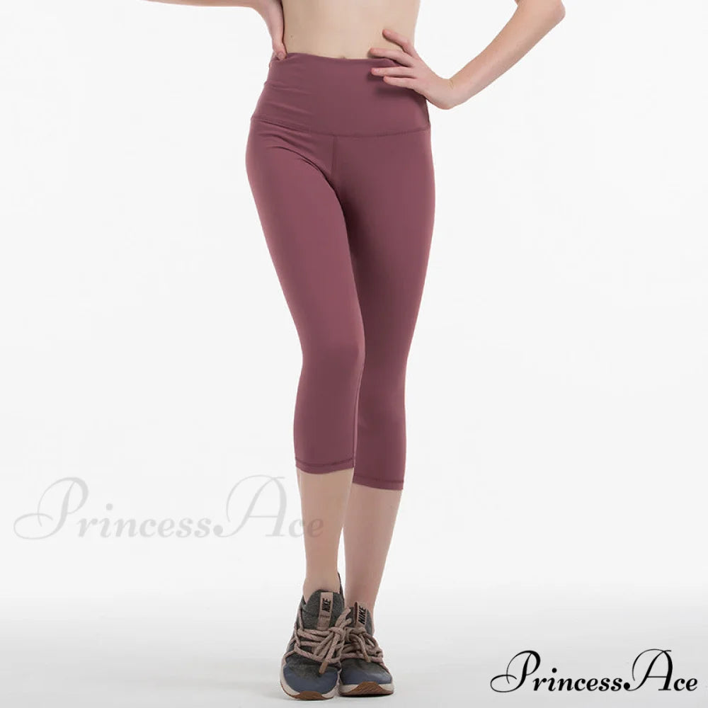 Yoga Crop High Waist Sports Capris Leggings So Merlot / XXS(2)