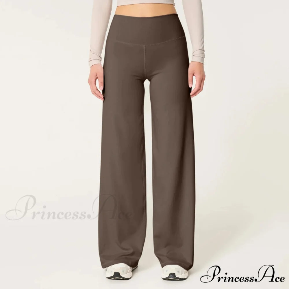 Yoga Lean Fit High-Rise Flexible Athletic Pant Coffee / S pant-250223