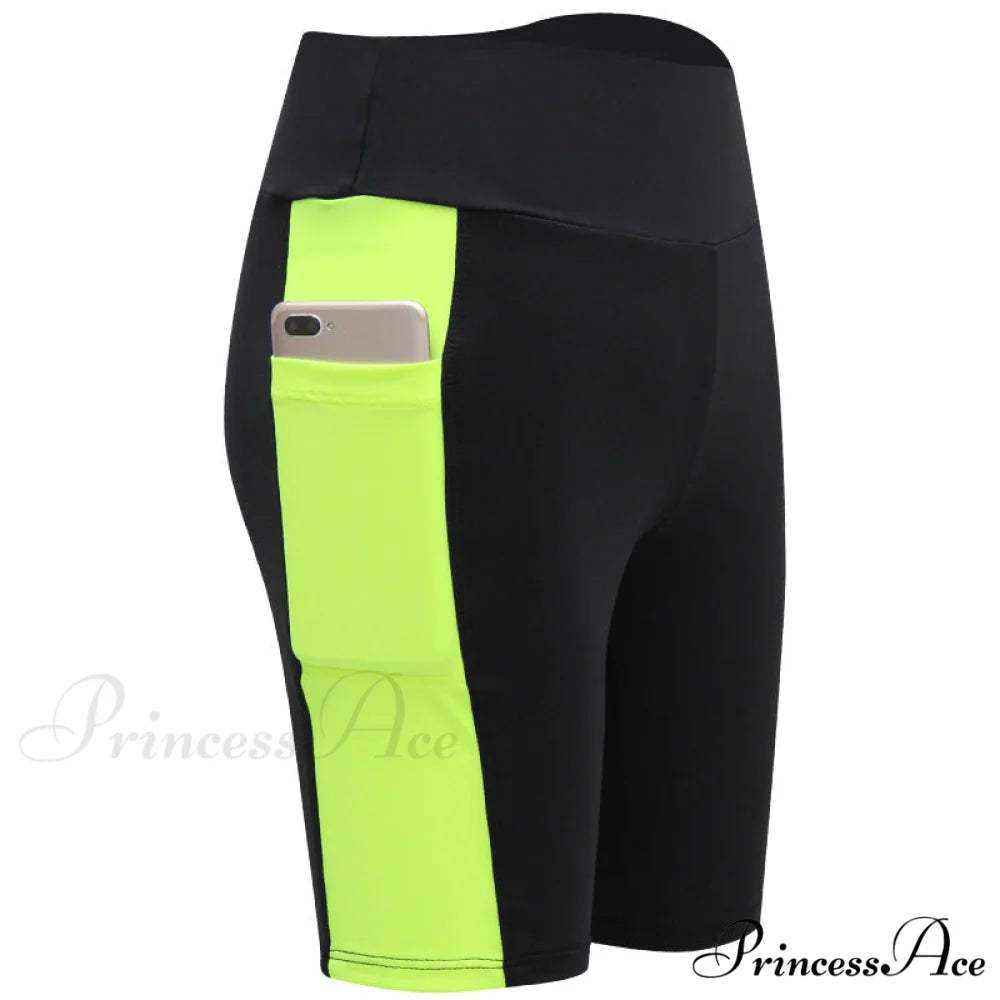 Yoga Pants Gym Pants Sports Running Shorts 1-Fluorescent green / S