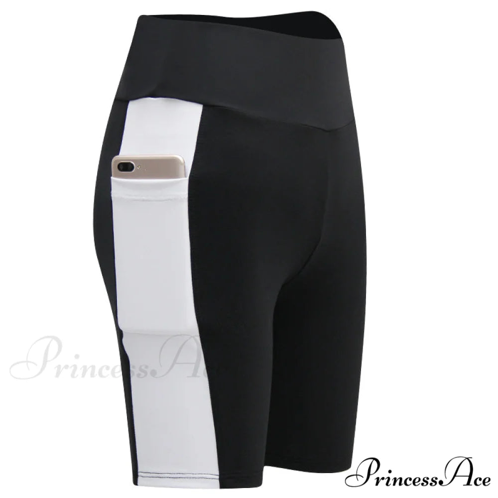 Yoga Pants Gym Pants Sports Running Shorts 1-Withe / S