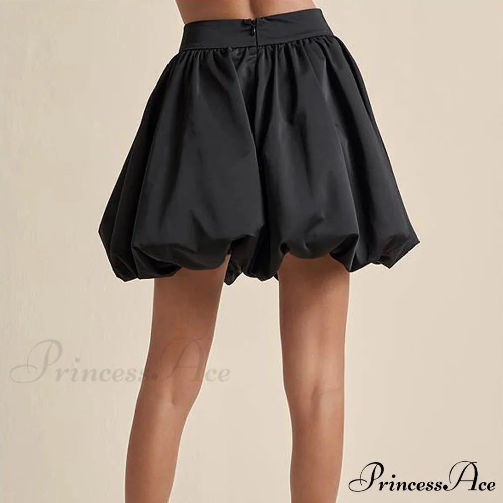 Zip Up Round Bubble Skirt skirts-250223